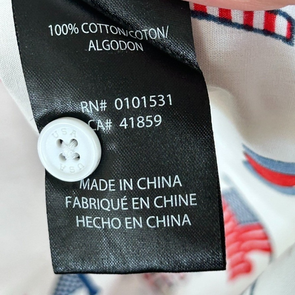 Mad Engine Men's Short Sleeve Button Shirt USA Patriotic America's Birthday Med - Picture 4 of 8